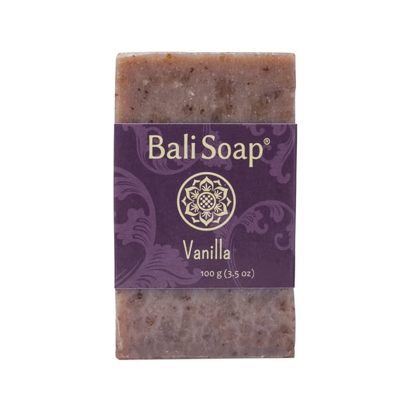 Bali Soap Vanilla Natural Bar Soap, Exfoliating & Moisturizing Face and Body Cleanser, 3 Pack