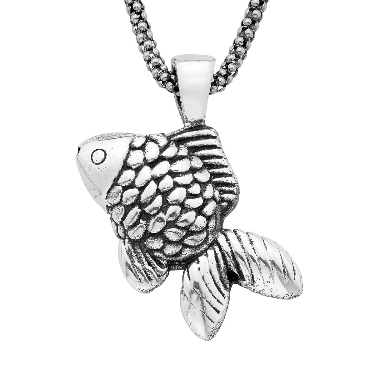 Sterling Silver Fish Charm Necklace, Women's, Size: 18
