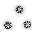 thumbnail image 1 of Bali Style Double Flat Flower Bead 6.5x1.5mm Sterling Silver, 1 of 2
