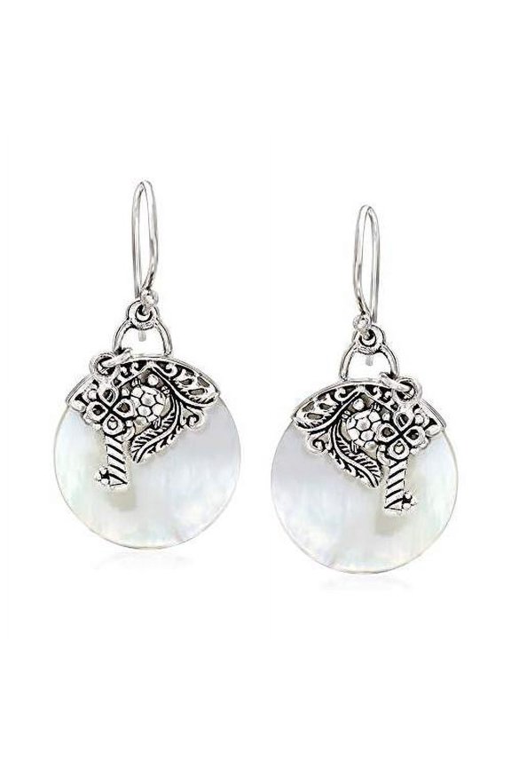 Bali-Style Drop Earrings In Sterling Silver