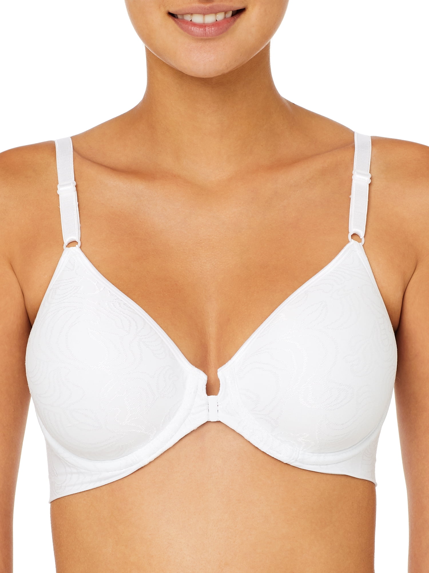 Bali Comfort Revolution Front Close Shaping Underwire Bra White 38DD Women's