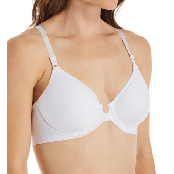 Women's Bali 3P66 Comfort Revolution Front-Close Underwire Bra (White Tailored 40D)