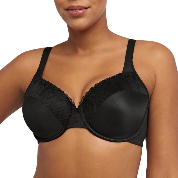 Bali womens Passion for Comfort Light Lift Underwire Df0082 Full Coverage Bra, Black Lace, 42C US