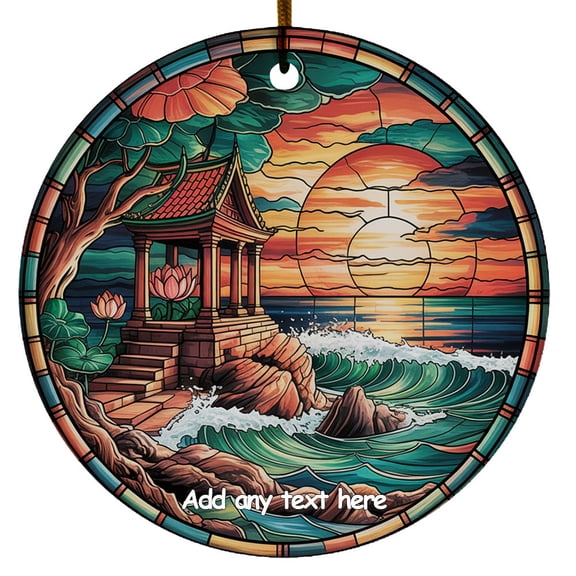 Bali Tanah Lot Temple Ornament Christmas 2025 Holiday Ornament for Adventurers, Couples, Families or Friends Who Love Travel