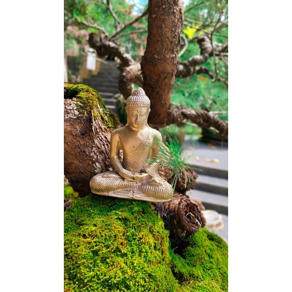 Bali Tranquility Buddha - Bronze Figurine for Calm & Clarity Perfect for Soothing and Calming Home Decor or Office Dcor.