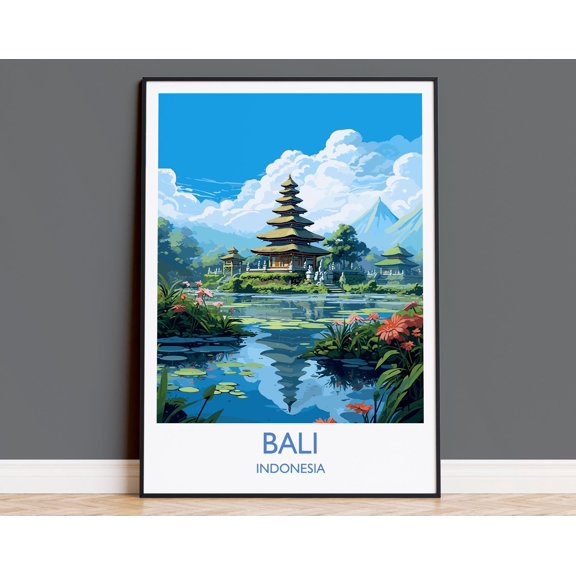 Bali Travel Print, Travel Poster of Bali, Indonesia, Bali Gift, Wall Art Print, 8x12 UNFRAMED