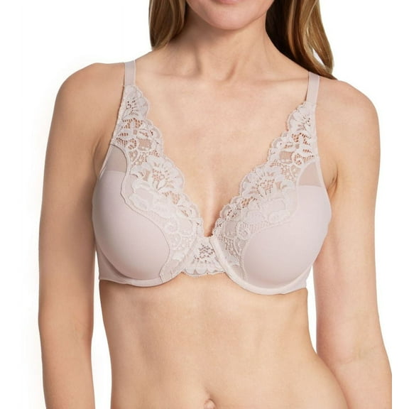Women's Bali DF0084 One Smooth U Comfort Stretch Lace Underwire Bra (Sandshell 34D)