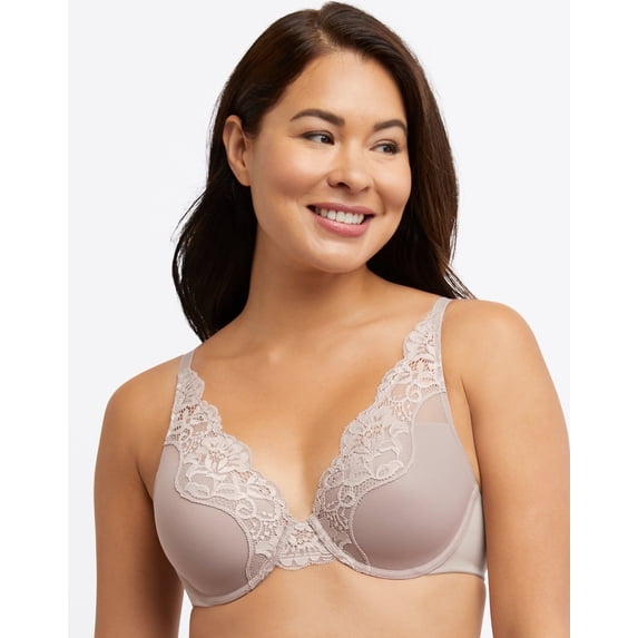 Women's Bali DF0084 One Smooth U Comfort Stretch Lace Underwire Bra (Evening Blush 38C)