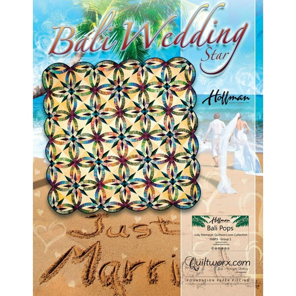 Bali Wedding Star 2014 Foundation Paper Pieced Quilt Pattern by Judy Niemeyer of Quiltworx