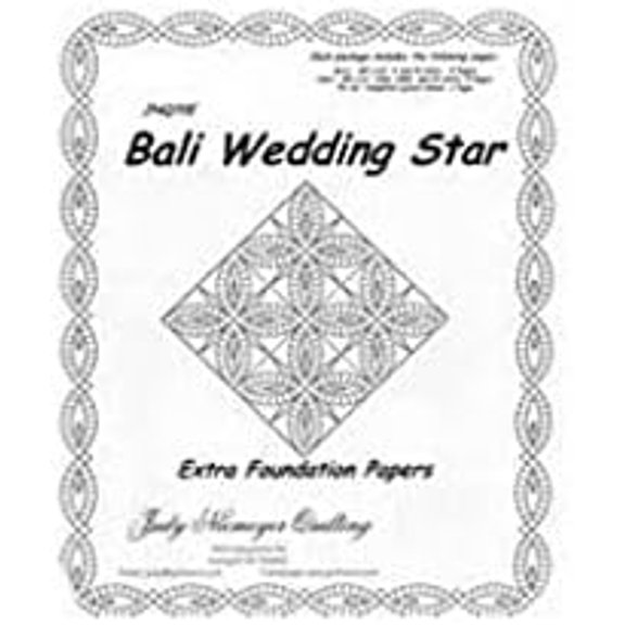 Bali Wedding Star Extra Foundation Paper Quilt Pattern$$Art & Craft