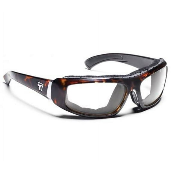 Bali Wind Blocking Padded Foam Sunglasses for Outdoors, 100% UVA + UVB Protection, Dark Tortoise Frame/Clear Lens