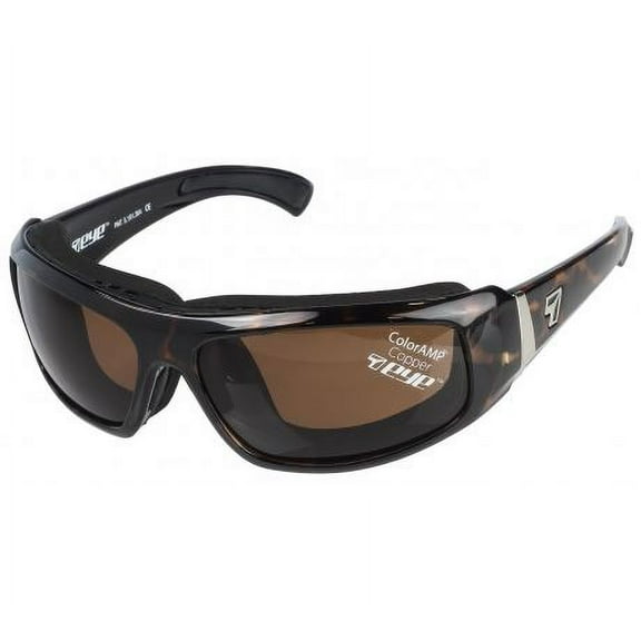 Bali Wind Blocking Padded Foam Sunglasses for Outdoors, 100% UVA + UVB Protection,Dark Tortoise Frame/Sharpview Copper Lens