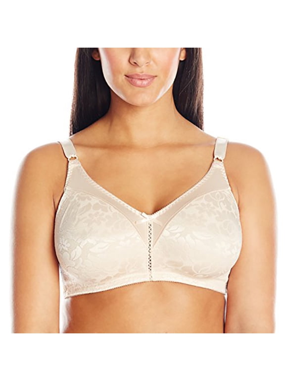 Women's Bali 3372 Double Support Lace Wirefree Spa Closure Bra (Soft Taupe 36C)