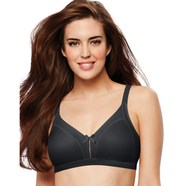 Bali Double Support Wirefree Bra, Black, 38DD at  Women's