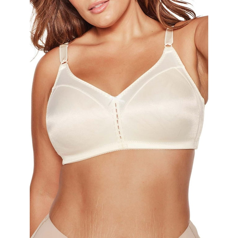 Bali Double Support Wirefree Bra, White, 42D at  Women's Clothing  store