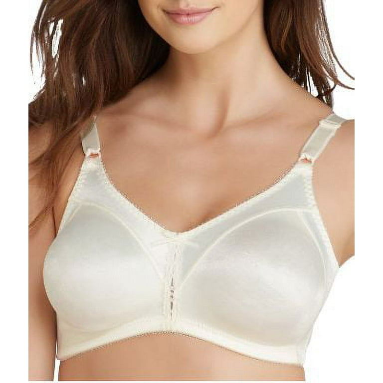 Bali Double Support Cotton Wirefree Bra, White, 34D at