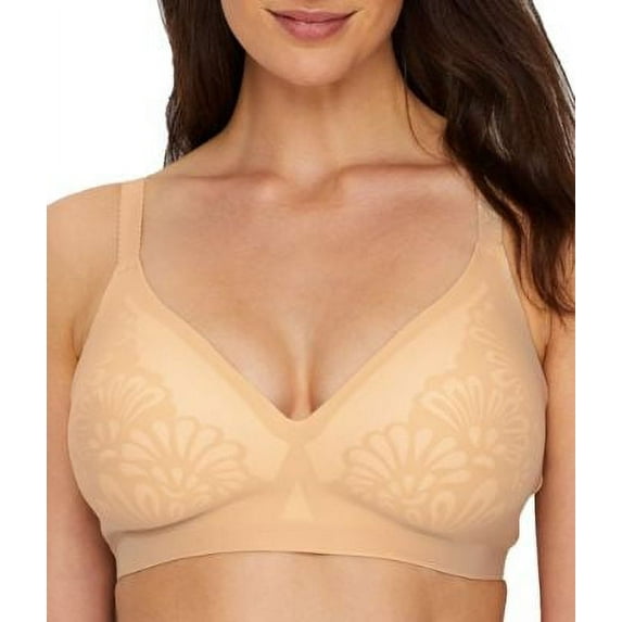 Bali Women's Beauty Gravity Defying Natural Lift Wireless Bra, Nude/Porcelain, 42C