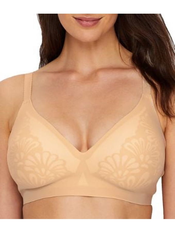 Women's Beauty Gravity Defying Natural Lift Wireless Bra, Nude/Porcelain, 42C