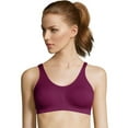 thumbnail image 1 of Bali Comfort Revolution MF crop Top 2 Pk Bra X1J3 - Blushing Pink/Galactic Red Size L, 1 of 2