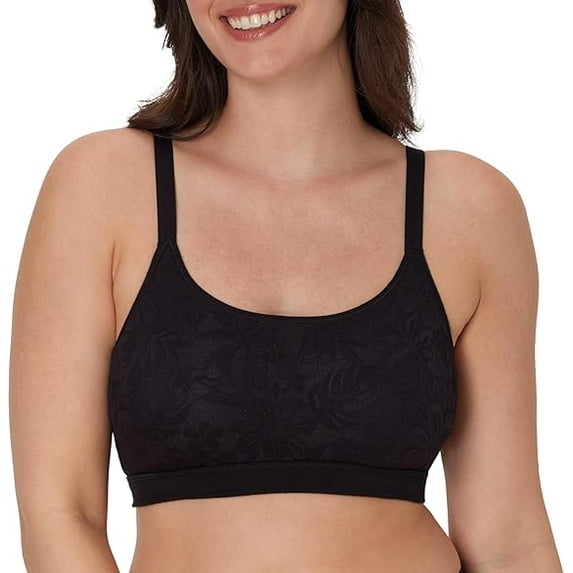 Bali BLACK Breathe Cotton Modal Bralette, US 3X-Large