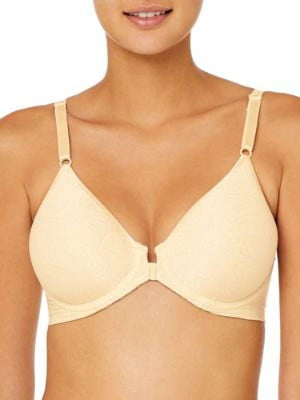 Bali Women's Comfort Revolution Front-Close Underwire Bra - Nude, 36B, Ultra-Thin Foam Cups