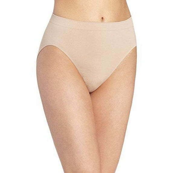 Bali Women`s Comfort Revolution Microfiber Seamless Hi Cut Panty (Pack of 3) 3 Nude