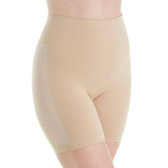 Bali Women's Comfort Revolution Seamless Thigh Slimmer, Nude, Medium