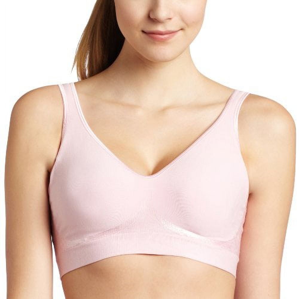 Bali Women's Comfort Revolution Wirefree Bra with Smart Sizes, Pink Sands,  Small 