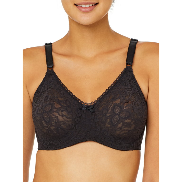 Bali Lace 'N Smooth Underwire Bra, Lace Bra with Stay-in-Place