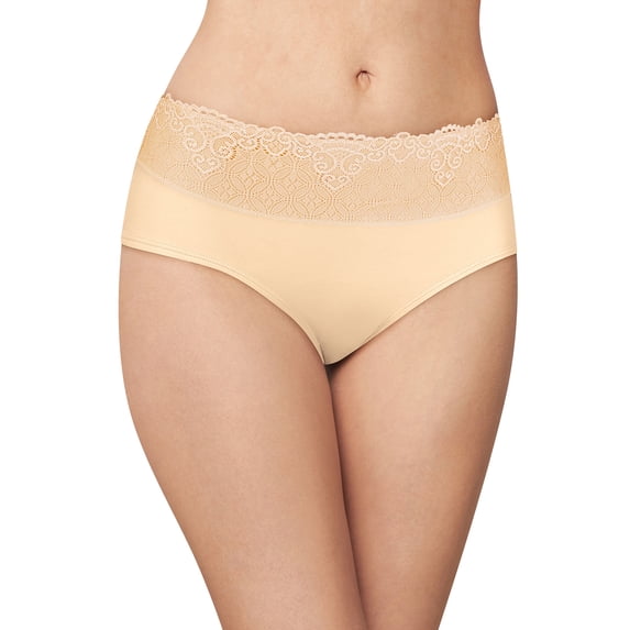 Bali Women's Passion for Comfort Hipster Panty Soft Taupe Lace 7