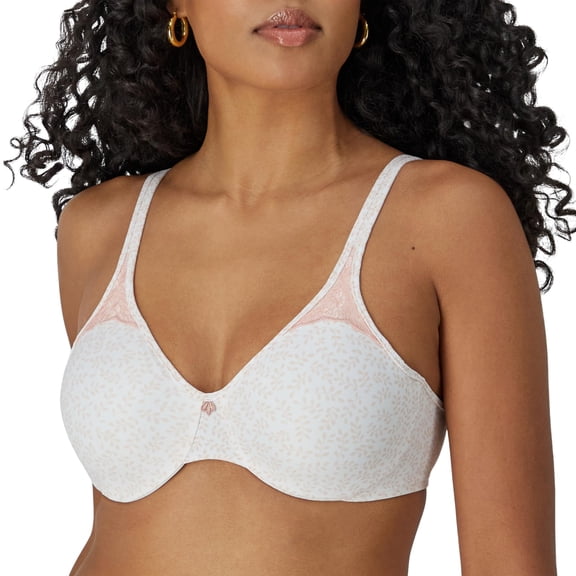 Women's Bali 3385 Passion for Comfort Minimizer Underwire Bra (Pink Leaf Print 40DDD)