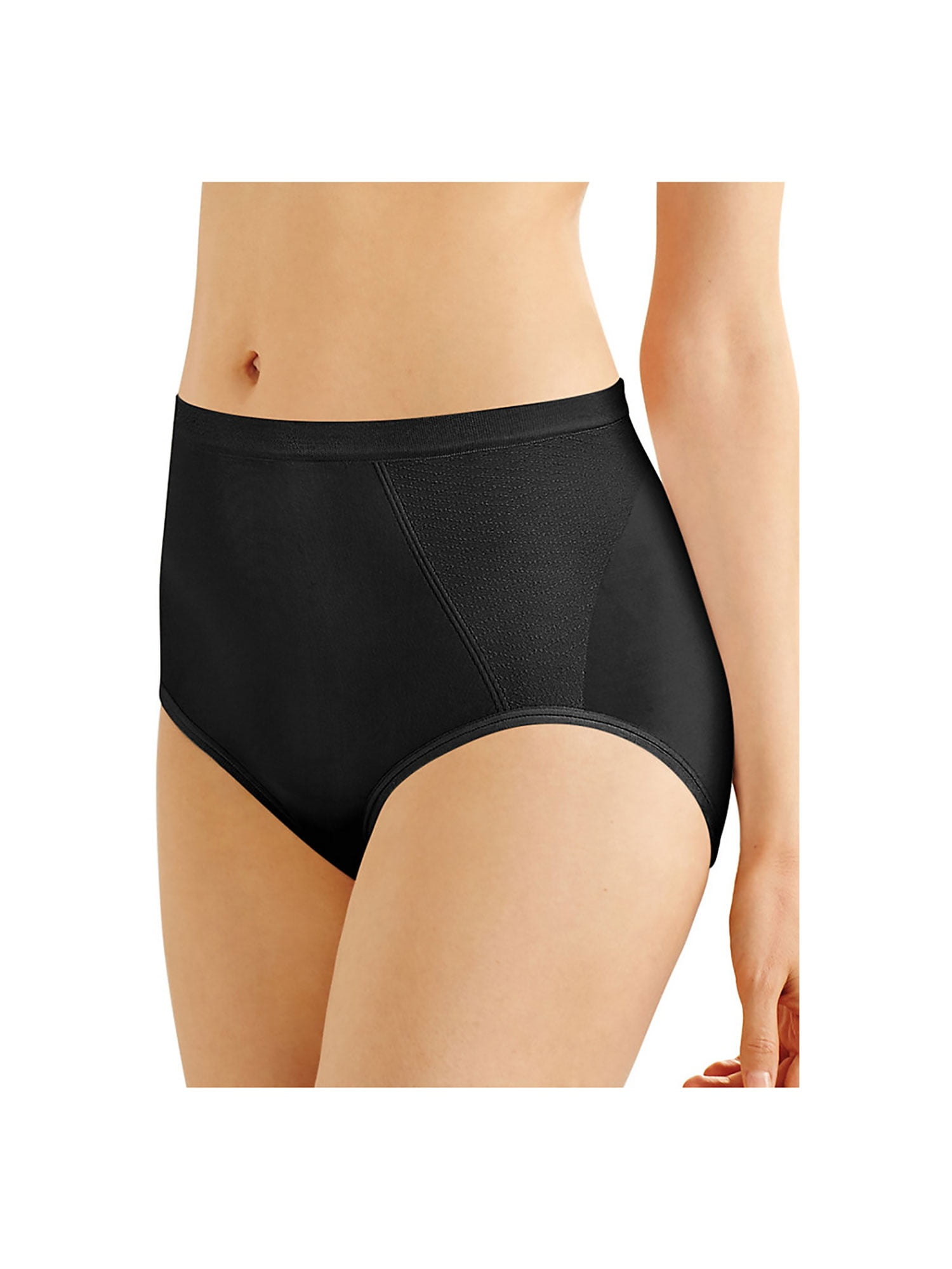 Bali womens Seamless Brief With Tummy Panel Ultra Control 2-Pack(X245)-2  Black-2XL at  Women's Clothing store