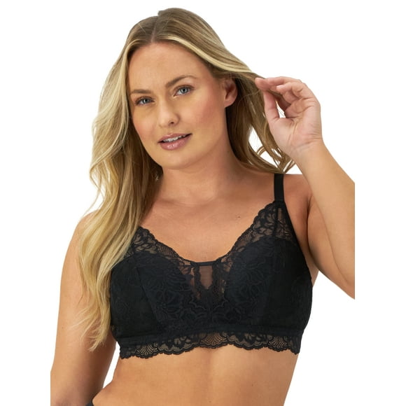 Womens Beautifully You Lace Wireless Bra