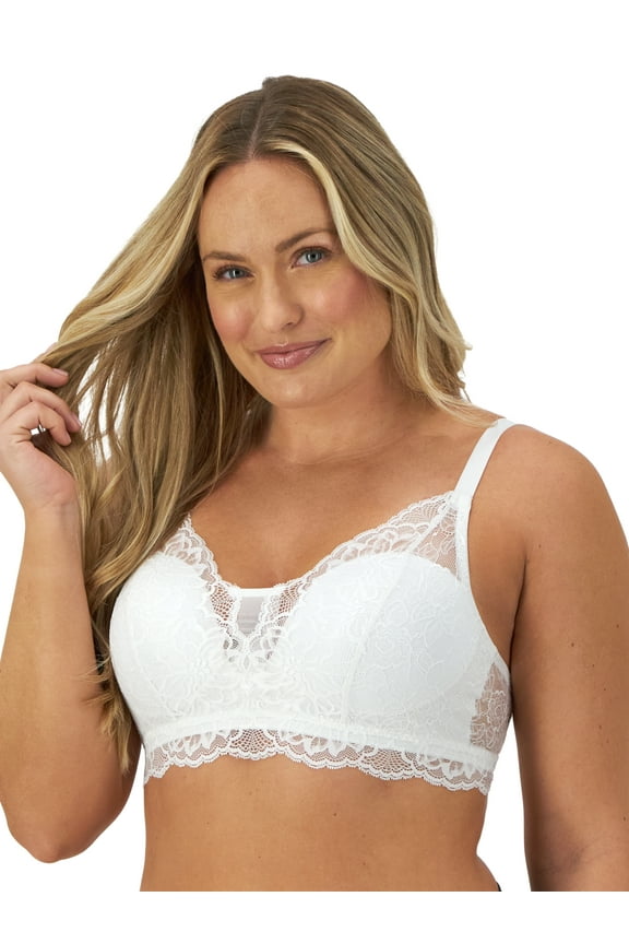 Womens Beautifully You Lace Wireless Bra
