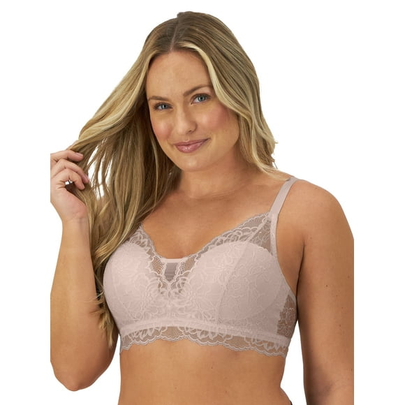 Womens Beautifully You Lace Wireless Bra