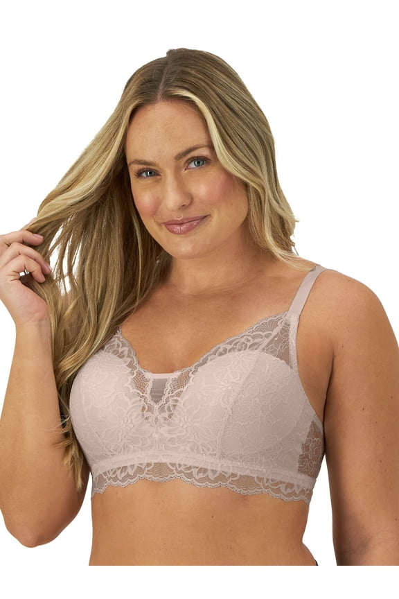 Womens Beautifully You Lace Wireless Bra