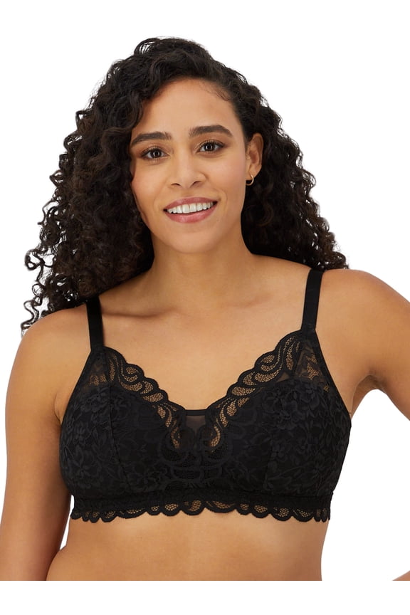 Womens Beautifully You Lace Wireless Bra
