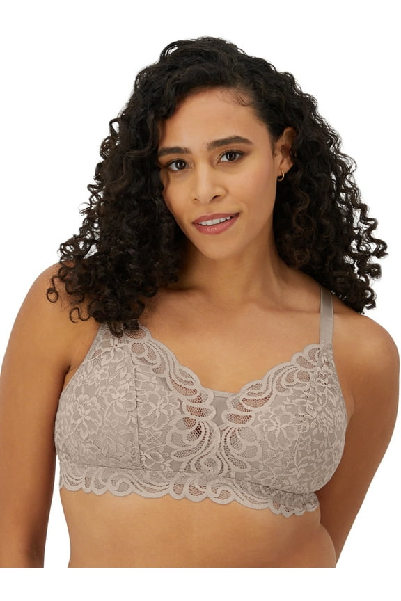 Womens Beautifully You Lace Wireless Bra