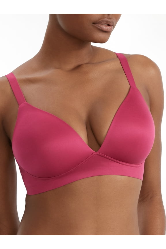 Women's Bali DF3460 Comfort Revolution Soft Touch Perfect WireFree Bra (New Signature Berry L)
