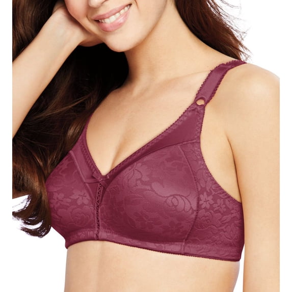 Bali Womens Double Support Lace Wirefree Bra with Spa Closure