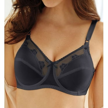 Women's Bali 180 Flower Bali Underwire Bra (Midnight Black 36DDD)