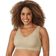 thumbnail image 1 of Bali Womens One Smooth All Around Smoothing Bralette, 3XL, Almond Rib, 1 of 4