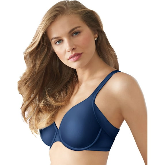 Bali Womens One Smooth Side Smoothing Foam Underwire Bra, 34C, Seabottom Blue