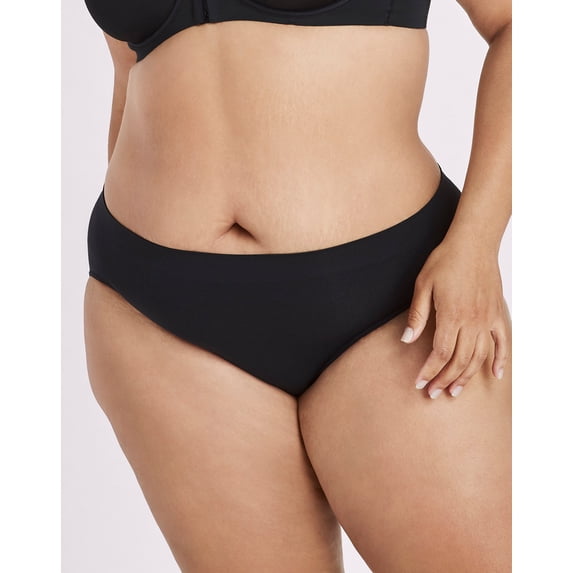 Bali Womens One Smooth U All-Around Smoothing Hi-Cut Panty, 7, Black 2