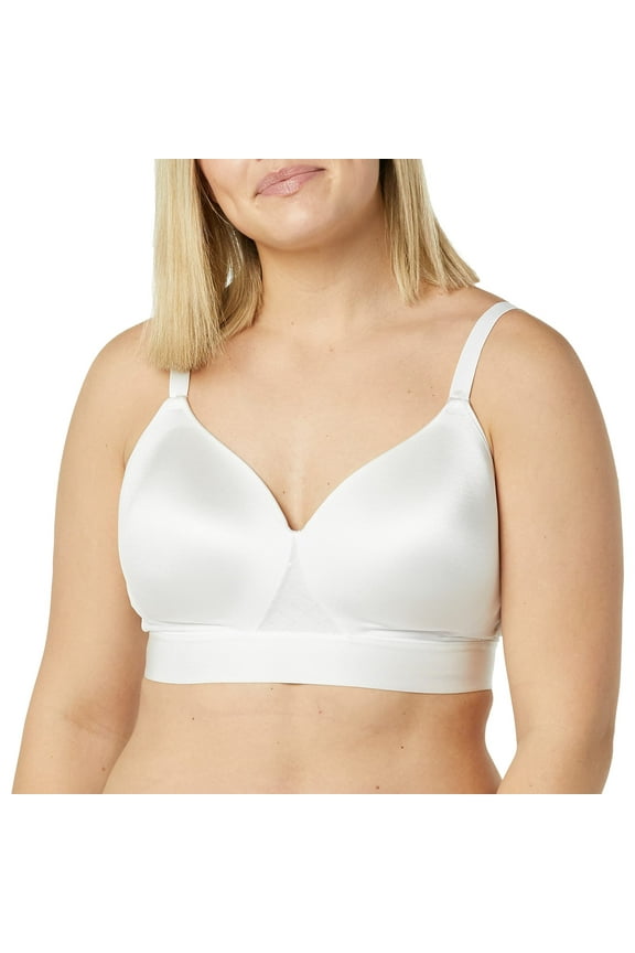 Women's One Smooth U Bounce Control Wirefree Bra Df3458, White, 42DD