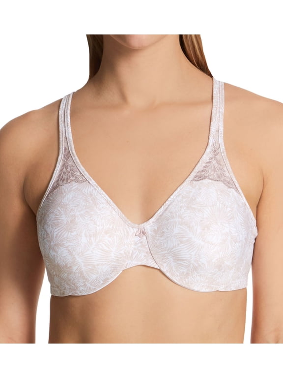 Women's Bali 3385 Passion for Comfort Minimizer Underwire Bra (Fan Leaf Print 36C)