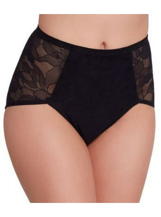 Women's Bali DFS062 EasyLite High Waist Brief Panty (Black XL) 