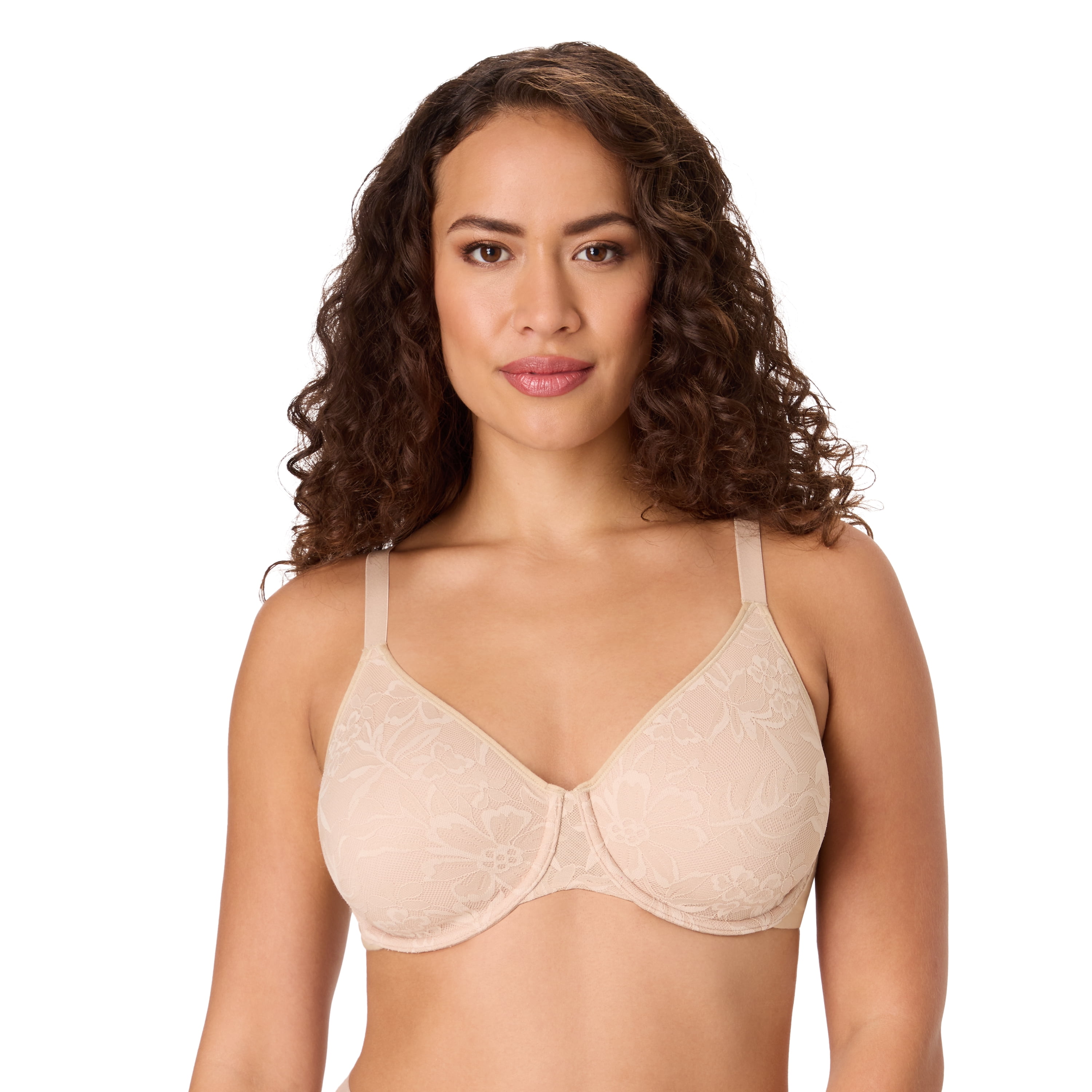 Bali Womens Underwire Bra, Breathe 2-Ply Full-Coverage Bra, Comfortable Padded Push-Up Bra