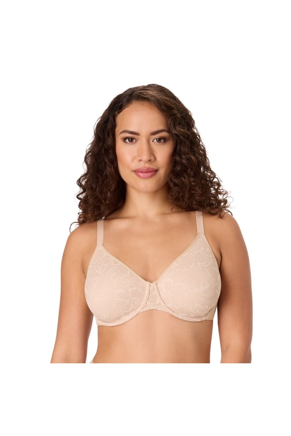 Womens Underwire Bra, Breathe 2-Ply Full-Coverage Bra, Comfortable Padded Push-Up Bra