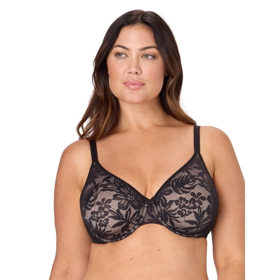 Bali Womens Underwire Bra, Breathe 2-Ply Full-Coverage Bra, Comfortable Padded Push-Up Bra
